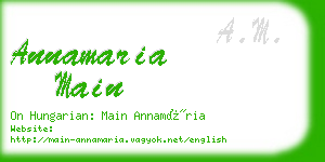 annamaria main business card